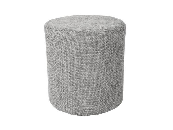 Pouf / Repose-pieds rond D. 32 cm en tissu maille gris clair – JOEL Meubletmoi