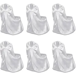 vidaXL 6 x Stuhlhusse für Hochzeit Bankett weiß