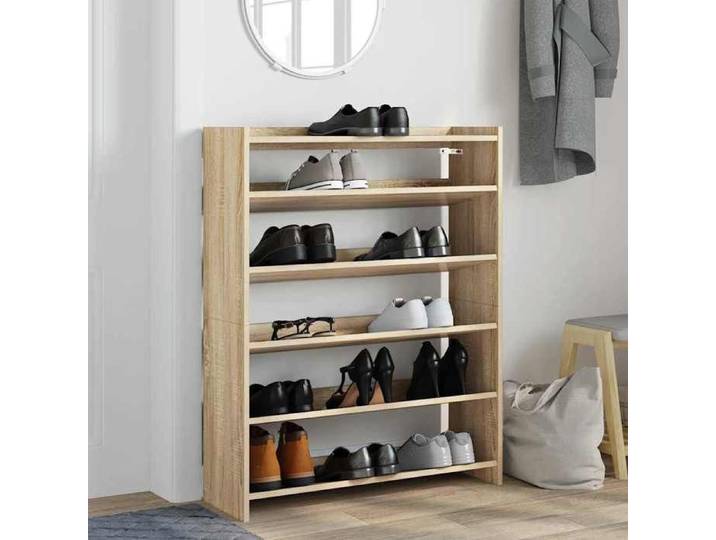 Clarence - TOP* Porte chaussures/ Étagère à chaussures - chêne sonoma 80x25x100cm - bois d'ingénierie EU1131