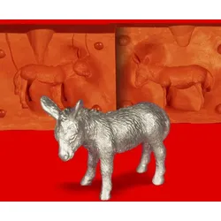 Zinn Giessform Esel Muli Maultier - Silikonform hitzebeständig - benötigt ca. 140g Reinzinn