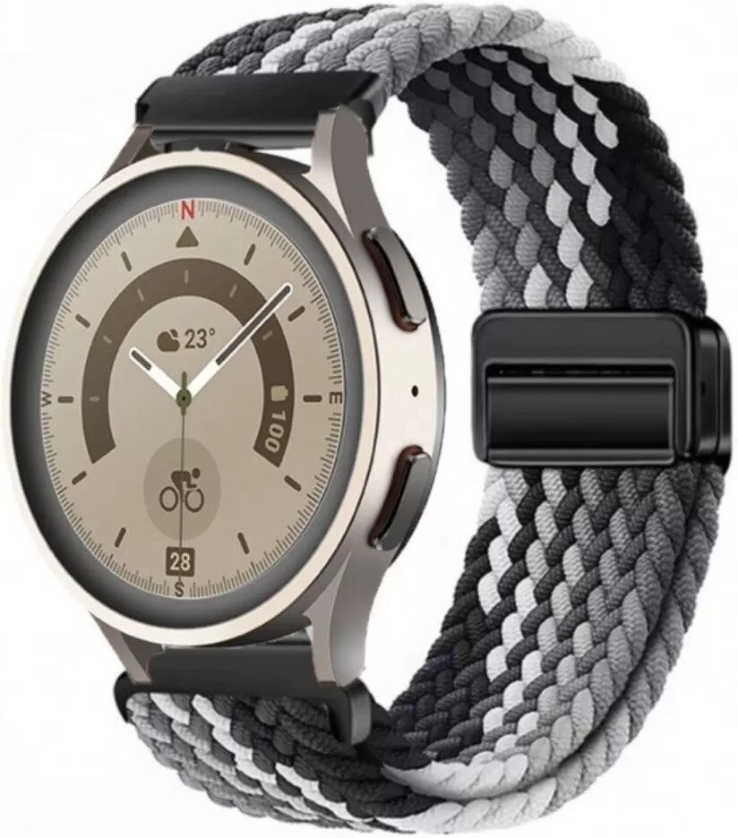 INF Geflochtenes magnetisches Nylon-Uhrenarmband kompatibel mit Samsung Watch 7/6 18 mm