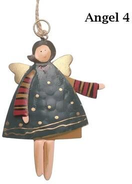 Inspire Select Iron Art Christmas Hanging Ornaments DIY Cartoon Soldier & Angel Drops For Tree, Party, Crafts, Holiday Decor angel 4