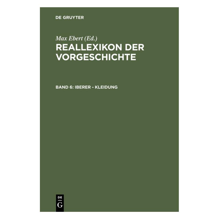 De Gruyter Iberer - Kleidung (Deutsch, Hardcover, Max Ebert) (67774683)