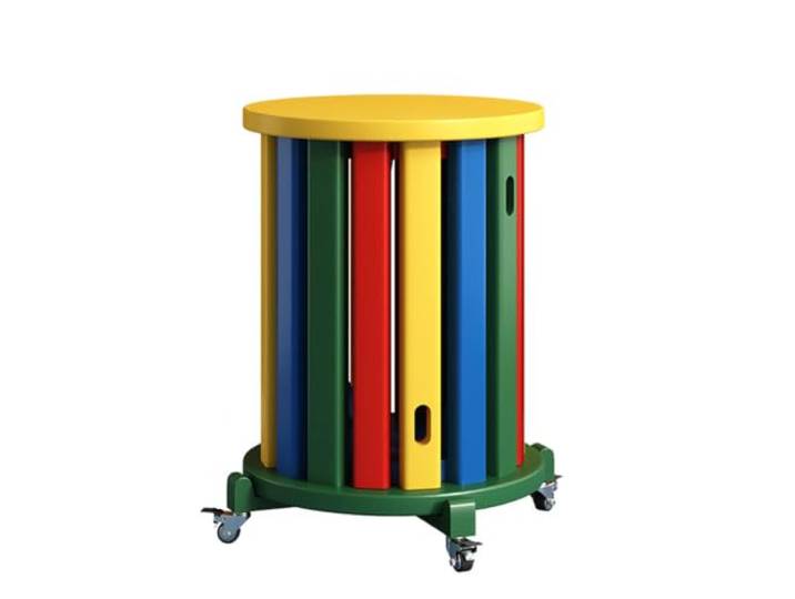 YDHFCD Stapelbarer Hocker Set mit Rollen Platzsparend Stapelbarer Hocker Set mit Rollen, verwandelbar in Beistelltisch, platzsparend, leicht(Style 5 38x54.5cm)