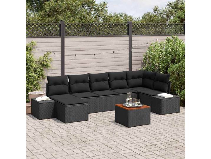 vidaXL Garten-Sofa-Set 8 stk. Schwarz