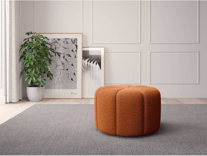 Pouf FORA 60 x 37 x 60cm Orange Webstoff Saia: Rost