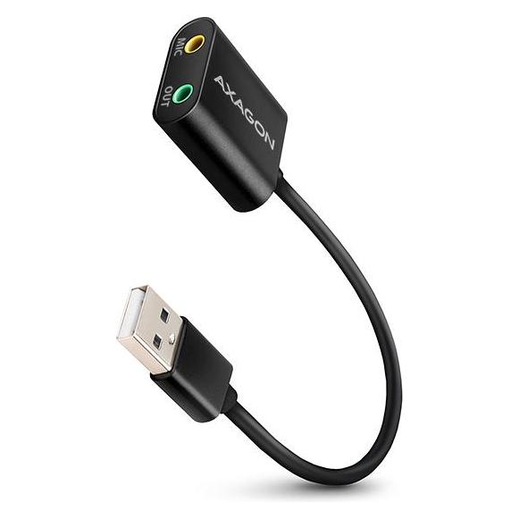 Axagon ADA-12 USB 2.0, Stereo Audio Mini-Adapter, 15 cm Kabellänge (USB, USB 2.0) (ADA-12)