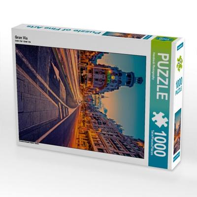 CALVENDO Puzzle Gran Vía | 1000 Teile Lege-Größe 64x48cm Foto-Puzzle für glückliche Stunden