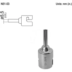 HAK N51-03 - Heißluftdüse N51-03, Schnellwechseltyp, Single, 5,5 mm