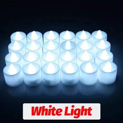 Uplift Treasures Battery Powered LED Flameless Flickering Tealight Candles white Light 10pcs