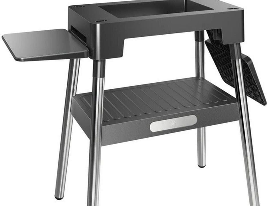 Grill Standfuss WMF "Standfuss 0415890011 Lono Master", schwarz, edelstahl, B:43,8cm H:75cm T:92,7cm, Untergestelle, Grill Standfuss, stabil, kompakt, Premium-Design, hochwertiger Cromargan Edelstahl schwarz, edelstahl Einheitsgröße