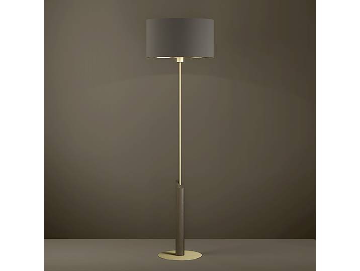 Lampadaire 45 x 160 x 45cm Laiton/Marron Tissu mélangé E27