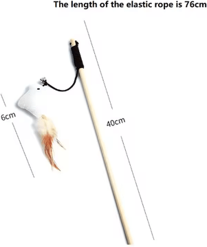 Inspire Picks Feather BChase Interactive Cat Wand Toy With Colorful Feather Teaser chick