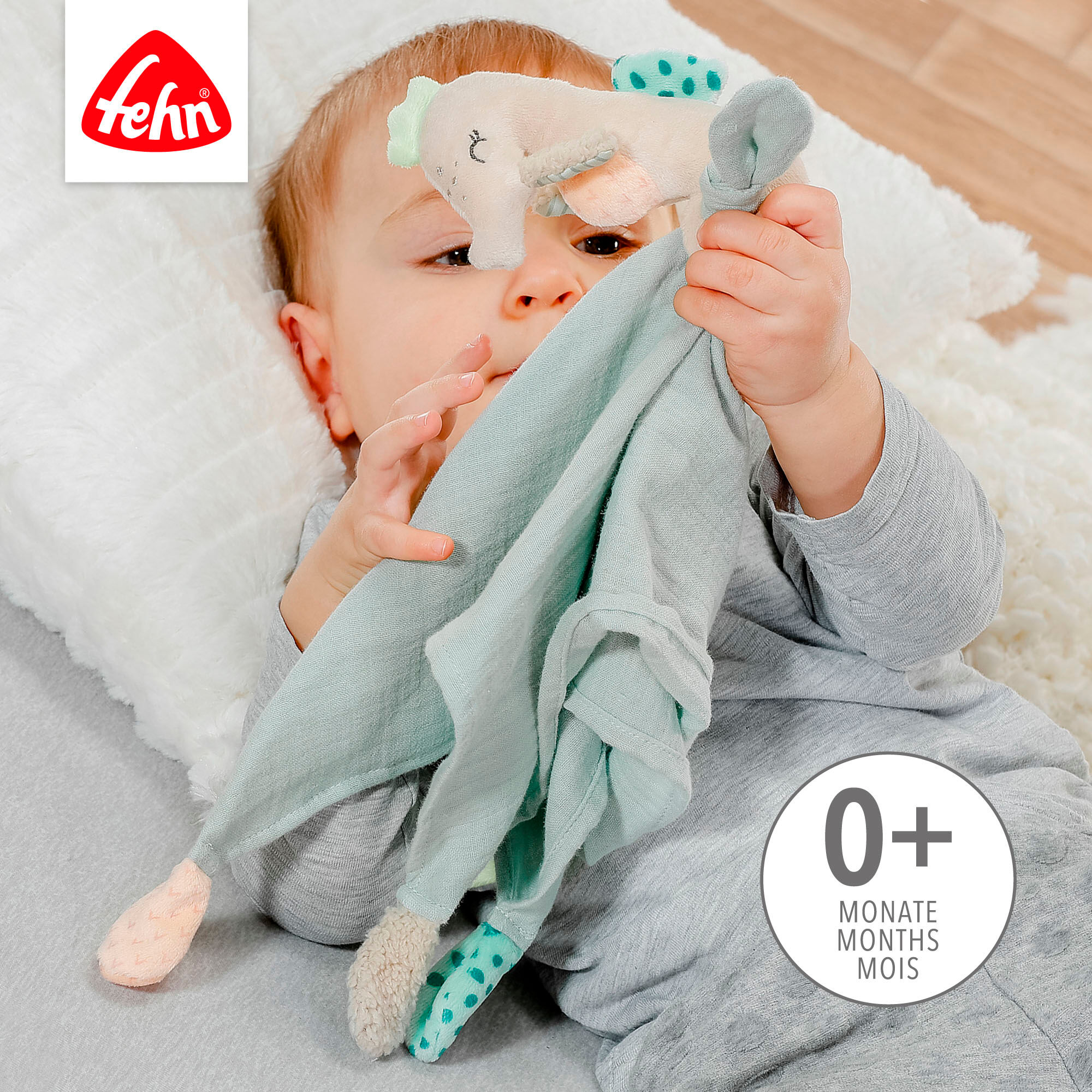 Kuscheltuch FEHN "Meereskinder, Schmusetuch Seepferd", Baby, bunt, Baumwolle, Musselin, Schnuffeltücher Kuscheltuch bunt Einheitsgröße