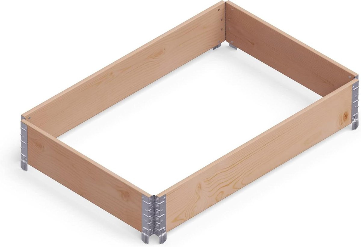 Verhoogd bloembed Bruin - Houten plantenbak met modulair design - 120 x 80 cm