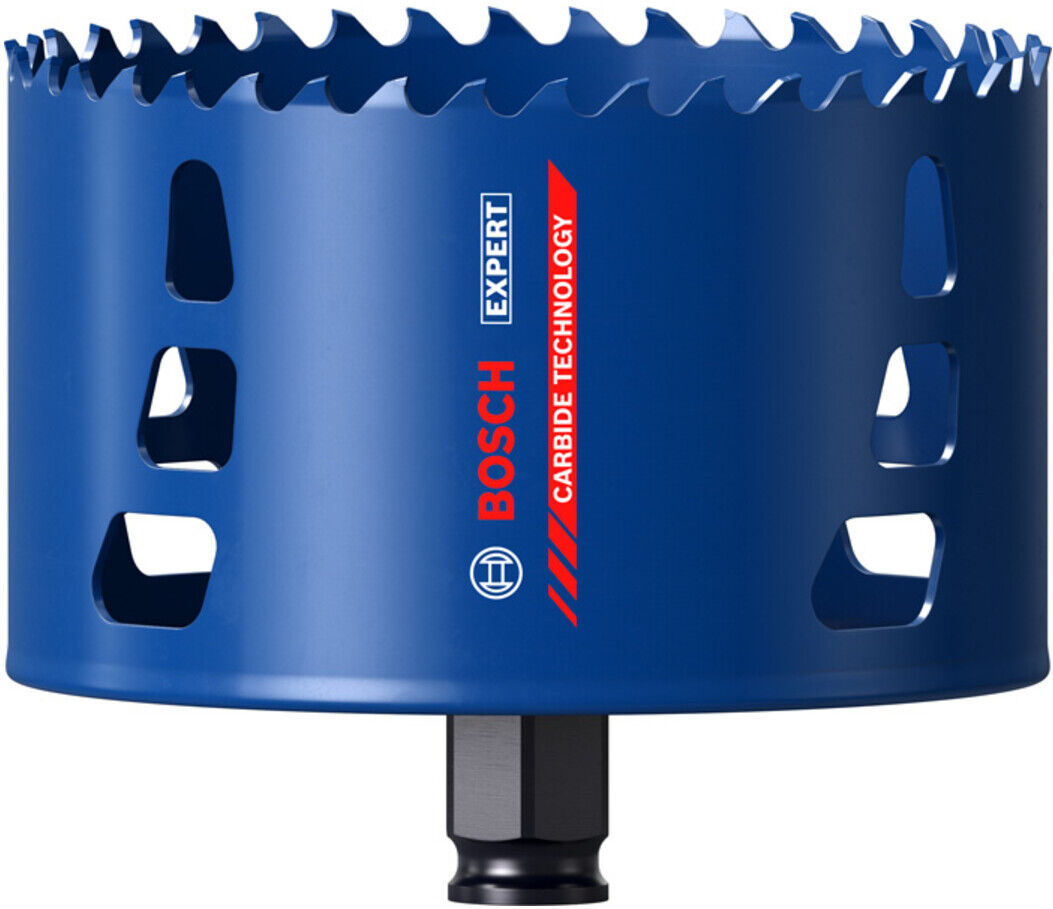 Bosch EXPERT Tough Material Lochsäge 114 x 60mm für Dreh- und Schlagbohrer aus Hartmetall mit Lochsäge für harte Materialien, 2608900442)