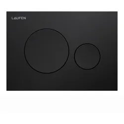 LAUFEN INEO Betätigungsplatte Moon, für WC-Element, Zweimengenbetätigung, H9001147160001, Farbe: Schwarz Matt