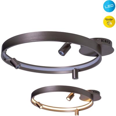 NÄVE LED Deckenleuchte "Tristan", silber (stahl, blank), 4, H: 9cm, 1 Stk., Leuchten, Deckenlampe warmweiß, L: 65cm, 37W, stahl-blank, inkl. Trafo, IP20, LED Deckenleuchte