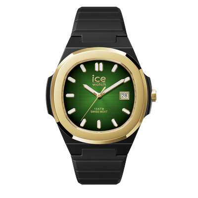 Quarzuhr ICE-WATCH "ICE power - PW7", schwarz, grün, Armbanduhren, Herren, Quarzuhr, Armbanduhr, Herrenuhr, Silikonarmband, analog, Tag