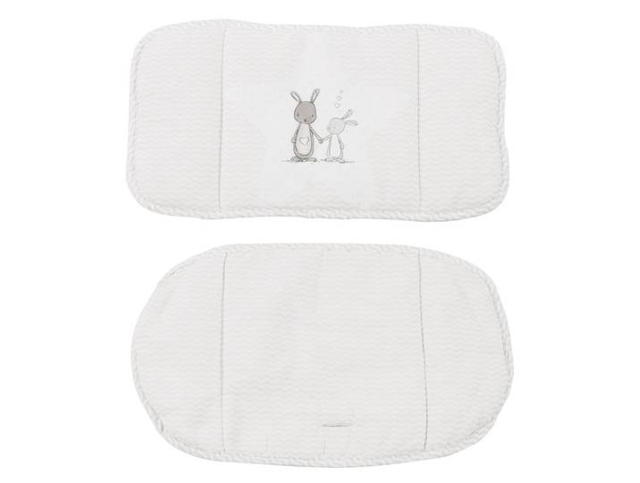 Roba Hochstuhl-Sitzverkleinerer 2-teilig Fox & Bunny, Weiß, Textil, 27x59x43 cm, Baby- und Kindermöbel, Babyzimmer, Hochstuhl