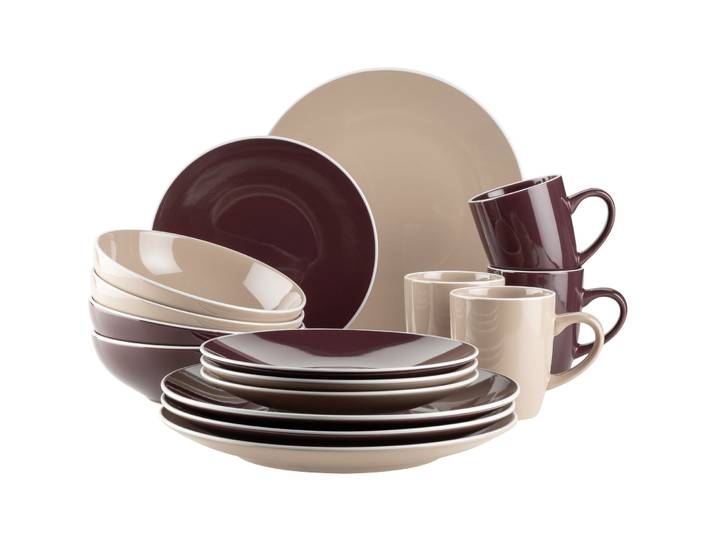 Geschirr-Set Elissa Bunt Keramik 16 Stk - Geschirr-Set