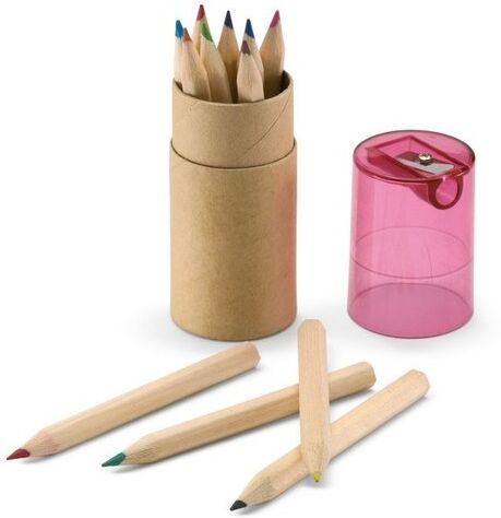 Crayons de couleur goodies personnalisés LAMBUT papier rouge transparent