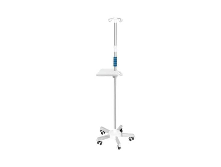 Abtropfständer Rolling IV Stange mit Tablett und 4 Haken Medical IV Tragbarer Ständer, höhenverstellbar, für Klinik-Heimpflege