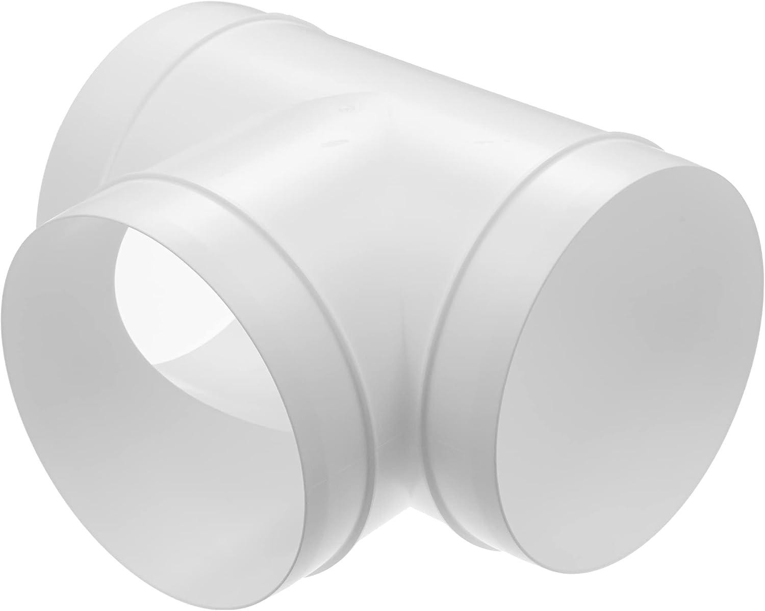 Merkloos 3-weg T-stuk Luchtkanalenverdeelstuk van kunststof voor ventilatiesystemen, 6 inch