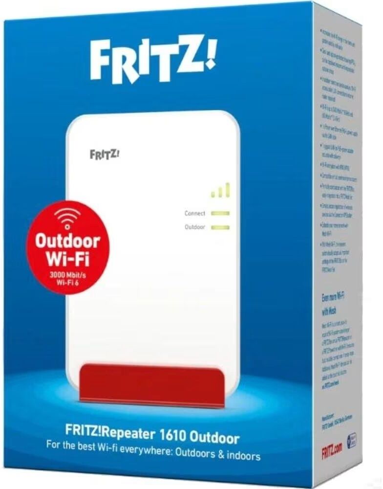 Fritz! Repeater 1610 Outdoor Edition Repetidor Wifi 6 Talla Única Unisex