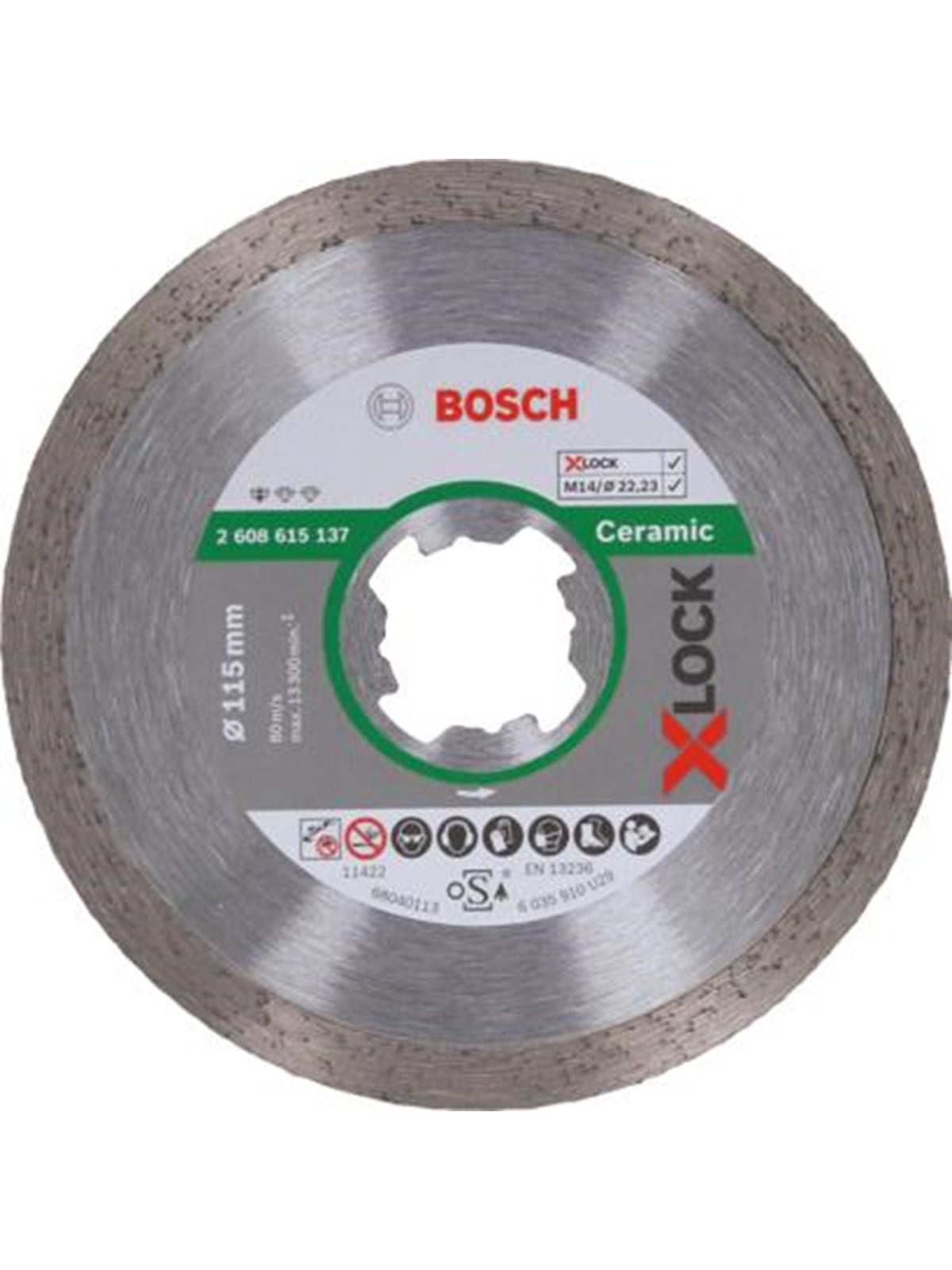 Bosch X-LOCK STANDARD FOR CERAMIC DIAMOND CUTTING DISC FOR SMALL ANGLE GRINDERS