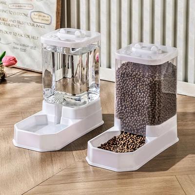 Inspire Select 135 Oz Automatic Pet Feeder & Water Dispenser Set Gravity Food Station For Cats & Dogs 135. Oz 4.9 Lbs