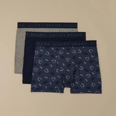 Lucky Brand 3 Pack Boxer Brief Cotton - Men's Accessories Underwear Boxers Briefs, Size S