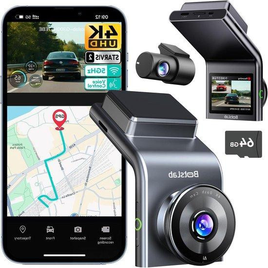 BOTSLAB 4K Dashcam met STARVIS 2 Sensor en 1080P - Zwart