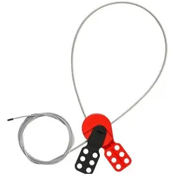 Brady, Etikettenrolle, Safeflex Universal Kabelverriegelungssystem, mit 3 m transparentes Vinylbeschichtetes Stahl-Kab...