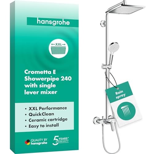 Hansgrohe Crometta E 240 douchesysteem met eengreepsmengkraan en 2 straalsoorten, chroom