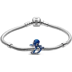 Pandora 31020 Damenarmband Silber Starterset Blauer Oktopus, 19 cm