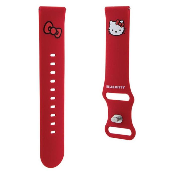 Hello Kitty Pasek Uniwersalny HKUWLSCHBLR Silicone Kitty Head czerwony/red 22mm (22 mm, Edelstahl, Silikon) (1696244904)