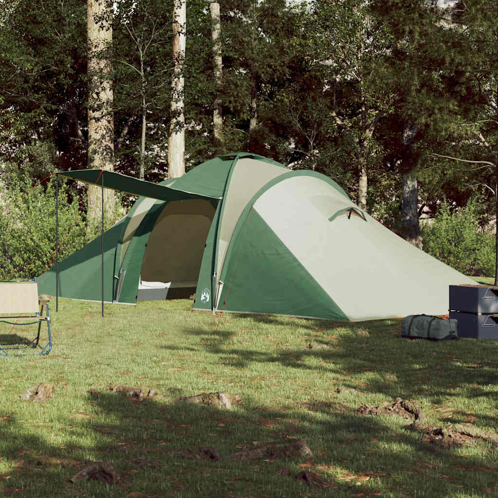 vidaXL Tente familiale à dôme 6 personnes vert imperméable