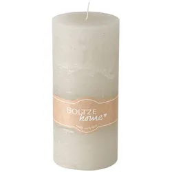 Boltze Stumpenkerze Casual, 15 cm, Ø 7 cm, Grau