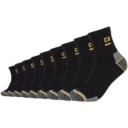 9er Pack camano Work Quarter Socken 9999 - black 39-42