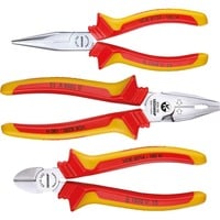 VDE Zangen-Satz 1692291, 3-teilig, Zangen-Set rot/gelb, isoliert bis 1.000 Volt, in L-BOXX Mini