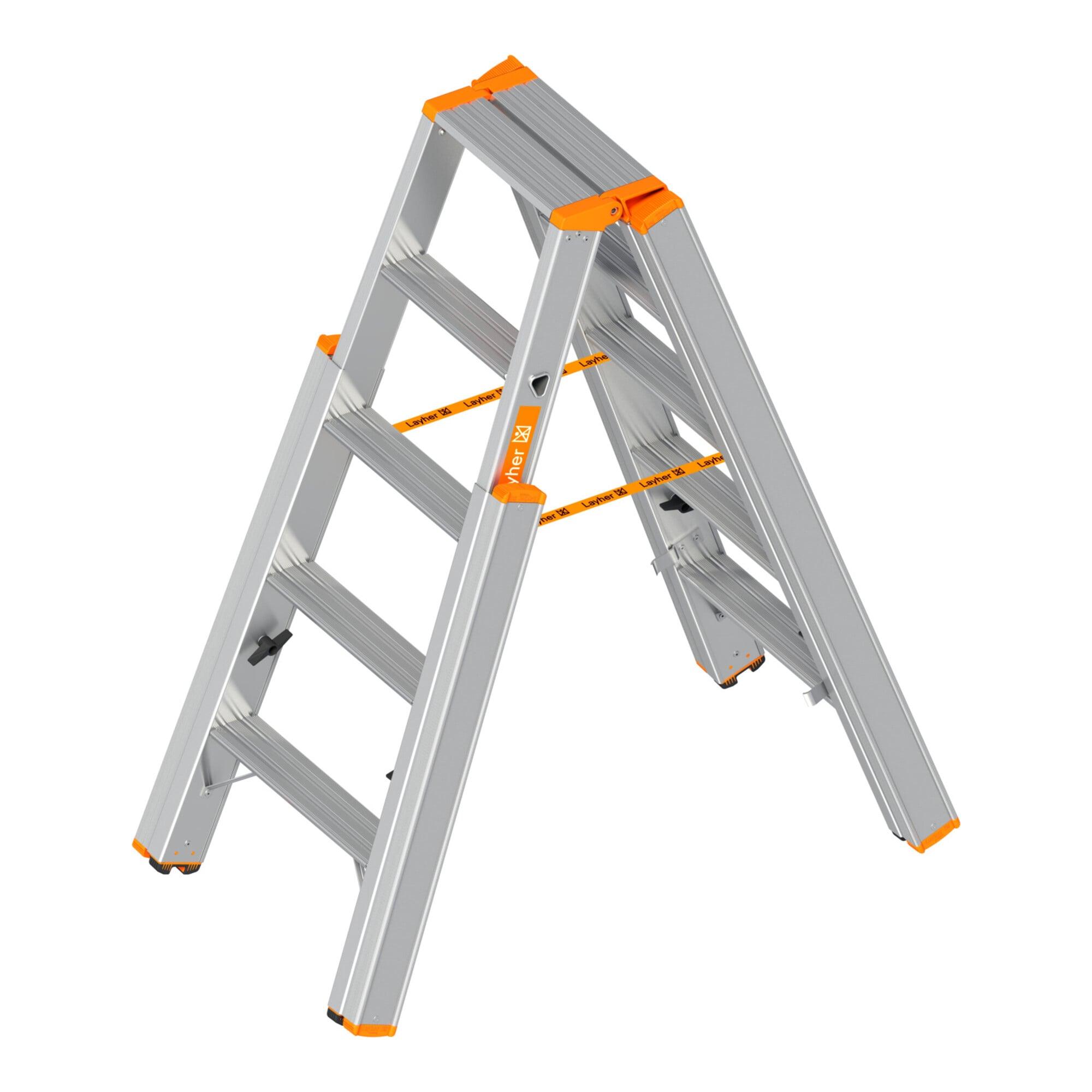 Layher Treppenstehleiter TOPIC 1062 2x5 Stufen (1062005)