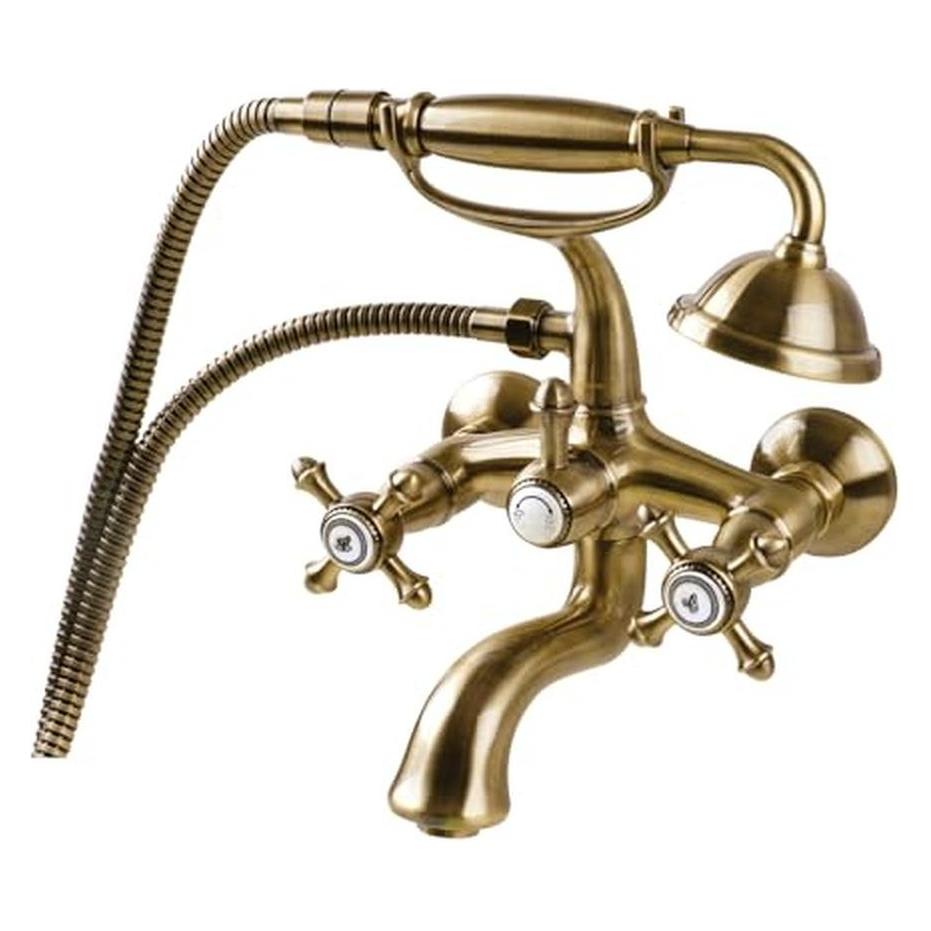 Omnires Retro Badewannen- und Duscharmatur, Antik Bronze (RE7231BR)