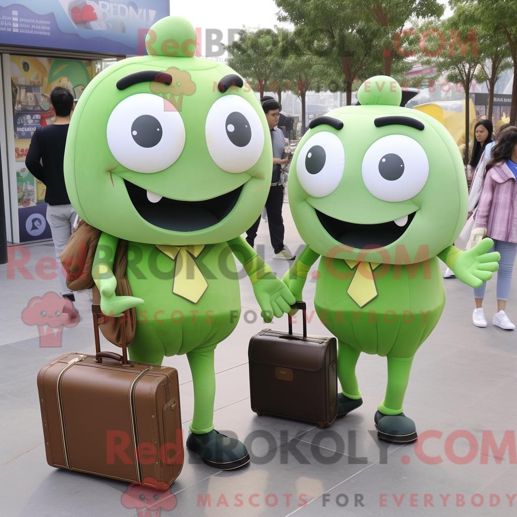 Maskottchenkostüm REDBROKOLY Olive Candy Box mit Bluse und Aktentasche