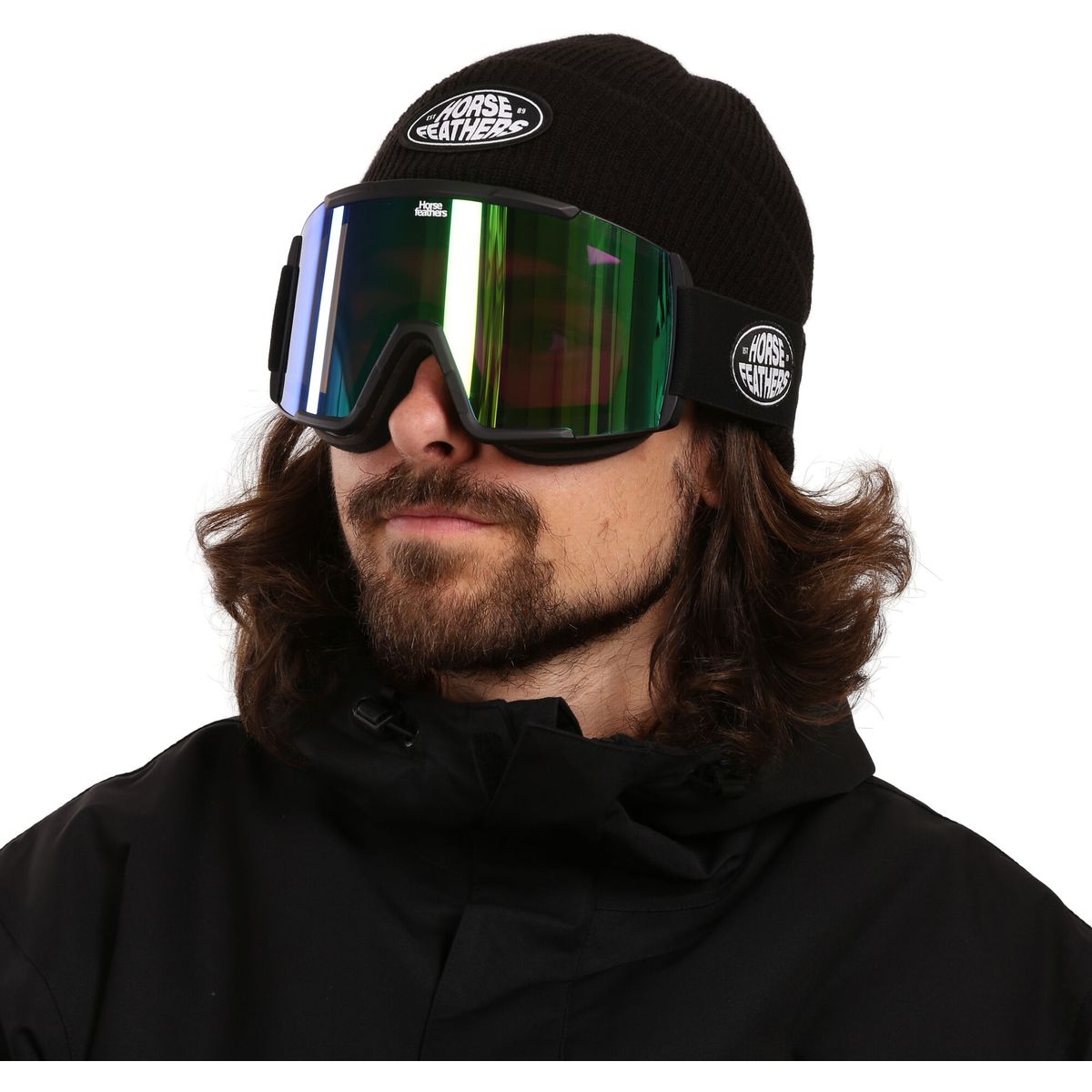 Horsefeathers Feston Goggles black/mirror green AM320A-black-mirror green