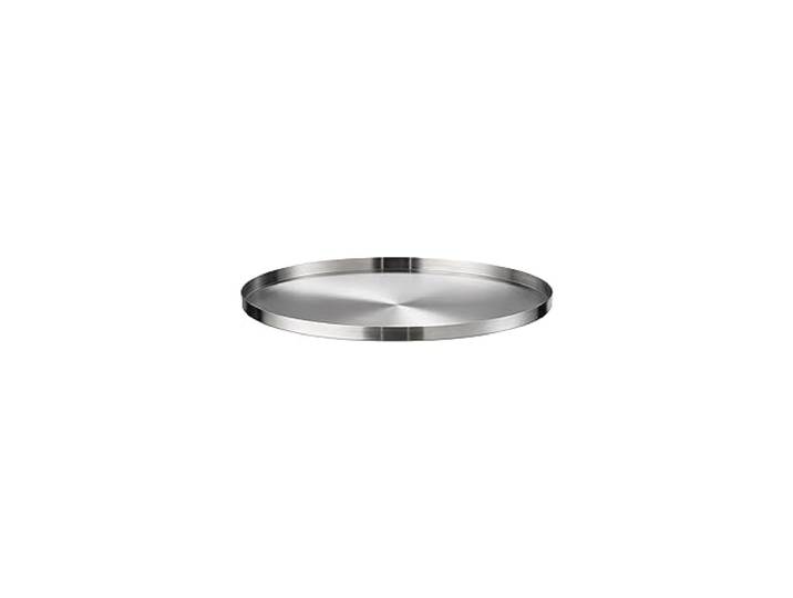 blomus Plateau de service en acier inoxydable - Plateau décoratif rond avec bord - 30 cm de diamètre - Taille S