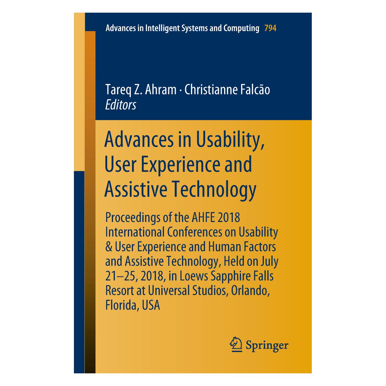 Springer Advances in Usability, User Experience and Assistive Technology (Englisch, Softcover, Christianne Falcão, Tareq Z. Ahram) (55989884)
