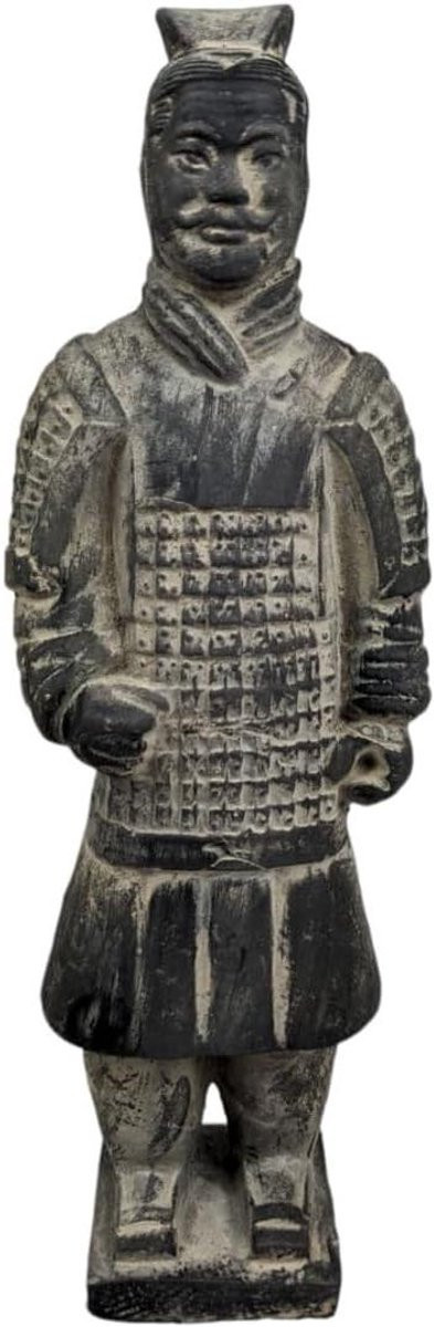 Terracotta Krijger Xian Beeld Grijs - Historische Reproductie - Hoogte: 22 cm