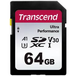 Transcend TS64GSDC340S SDXC-Karte 64 GB A1 Application Performance Class, v30 Video Speed Class, UHS-Class 3 stoßsicher, Wasserdicht
