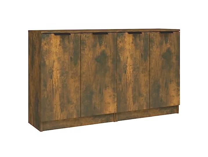 vidaXL Sideboards 2 STK. Räuchereiche 60x30x70 cm Holzwerkstoff